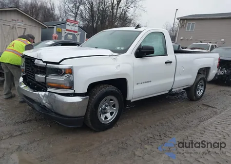 2018 Chevrolet Silverado 1500 Ls из США, поврежденный, VIN 1GCNCNEC3JZ297792